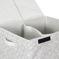 Dual-Compartment Laundry Basket 50x41x57, grey