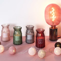 Scented Candle in a Glass Vase, red