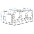 TOSTERÖ Cover for furniture set, black, 215x135 cm