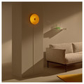 VARMBLIXT LED table/wall lamp, orange glass/round