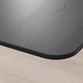 BEKANT Desk, black stained ash veneer, black, 140x60 cm