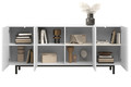 Four-Door Cabinet Scalia II 190, matt white/black legs