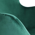 Armchair Egg Velvet Gold, dark green