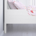 SUNDVIK Ext bed frame with slatted bed base, white, 80x200 cm
