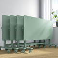 MITTZON Foldable table with castors, green, 140x70 cm