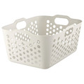 SLIBB Laundry basket, white, 38 l