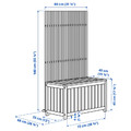 NÄMMARÖ Storage box and privacy screen, outdoor/light brown stained, 80x68x140 cm