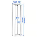 PAX Wardrobe frame, dark grey, 50x35x236 cm