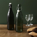 Decorative Glass Bottle 1L, green