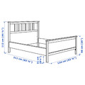HEMNES Bed frame with mattress, white stain/Valevåg firm, 120x200 cm