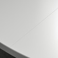 MITTZON Conference table, round white/black, 120x75 cm