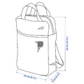 PIVRING Backpack, light grey, 24x8x34 cm/9 l