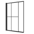 GoodHome Bath Screen Ezili 118 x 72.5 cm, black