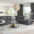 VIMLE Corner sofa, 5-seat, with wide armrests/Gunnared medium grey