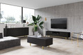 TV Cabinet Scalia II 190, matt black, gold legs