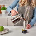 ENVÄLDIG Insulated travel mug, stainless steel/black, 35 cl
