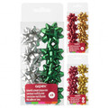Mini Self-Adhesive Decorative Bows, Christmas, Assorted, Pack of 8