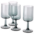 OMBONAD Wine glass, grey, 41 cl, 4 pack