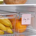 KLIPPKAKTUS Storage box for fridge, transparent, 32x14x15 cm