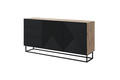 Chest of Drawers Asha 167cm, metal legs, artisan/matt black