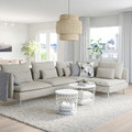 SÖDERHAMN Corner sofa, 4-seat, with open end, Viarp beige/brown