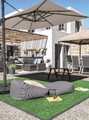 RUNNEN Floor decking, outdoor, artificial grass, 0.81 m²