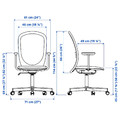 FLINTAN Office chair with armrests, beige