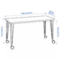 ANFALLARE / KRILLE Desk, bamboo/black, 140x65 cm