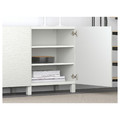 BESTÅ Storage combination with doors, white, Laxviken white, 180x40x74 cm