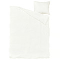 SCHERSMIN Duvet cover and pillowcase, white, 150x200/50x60 cm
