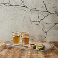 Tray Mirage 34cm, gold rim, plastic