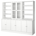 HAVSTA Storage combination w glass doors, white, 243x47x212 cm