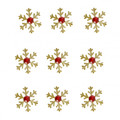 Craft Christmas Self-Adhesive Decoration Set Stars Glitter 9pcs, gold