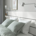 NORDLI Bed frame with storage and mattress, with headboard white/Valevåg extra firm, 140x200 cm