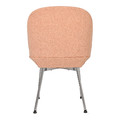Upholstered Chair Cloe, pink/chrome