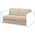 VIMLE Cover for 2-seat section, Hallarp beige