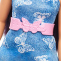 Barbie Fashionistas Doll #231 in Denim Butterfly Dress HYT89 3+