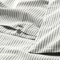 SOLFIBBLA Duvet cover and pillowcase, grey white/stripe, 150x200/50x60 cm