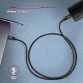 AXAGON BUCM3-CM10AB cable USB-C USB-C 3.2 Gen 1, 1m, PD 60W, 3A, ALU, braid, Black