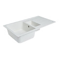 Cooke&Lewis Granite Kitchen Sink Arber 1.5 Bowl with Drainer, white