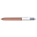 BIC Multicolour Pen 4 Colours Shine - Rose Gold/Gold/Silver, random colours, 12pcs