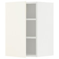 METOD Wall cabinet with shelves, white/Vallstena white, 40x60 cm