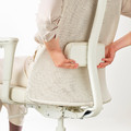 JÄRVFJÄLLET Office chair with armrests, Grann white