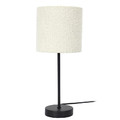 Table Metal Lamp with Boucle Shade