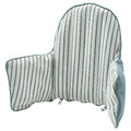 ANTILOP Supporting cushion and cover, blue/white striped