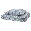 RODGERSIA Duvet cover and pillowcase, blue/white, 150x200/50x60 cm