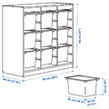 TROFAST Storage combination with boxes, room divider/white dark grey, 99x44x94 cm