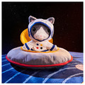 AFTONSPARV Soft toy with astronaut suit, cat, 28 cm