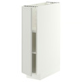 METOD Base cabinet with shelves, white/Aspudden light grey, 20x60 cm