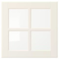 BODBYN Glass door, off-white, 40x40 cm